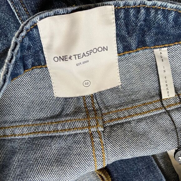 One-Teaspoon Bonitas High Waist Denim Shorts - Rosewood Sz 32 - Picture 10 of 11